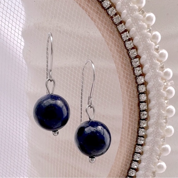 LAPIS Stainless Steel Drop Earrings - Picture 1 of 12